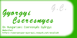 gyorgyi cseresnyes business card
