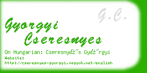 gyorgyi cseresnyes business card